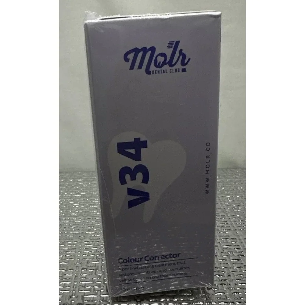 Molr Dental Club V34 Colour Corrector Teeth Whitening Treatment 30ml NEW Sealed